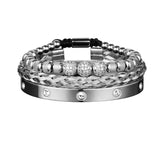 Mens Endless Love Bracelet Set | Stainless Steel