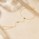 Turquoise Hand Chain | Sterling Silver