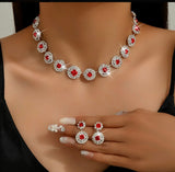 Shiny Round Necklace and Earrings Set