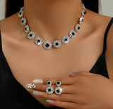 Shiny Round Necklace and Earrings Set