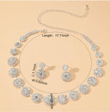 Shiny Round Necklace and Earrings Set