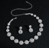 Shiny Round Necklace and Earrings Set