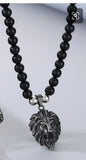 Agate Stone Necklace With Lion Pendant