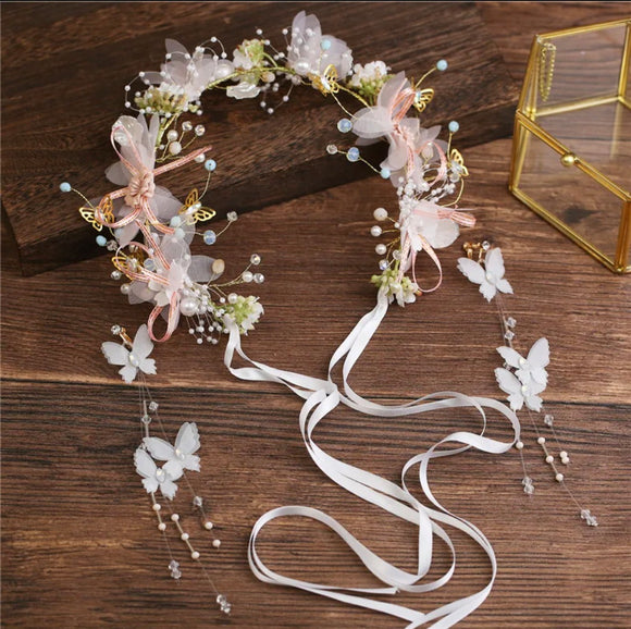 New Flower Butterfly Hair Garland