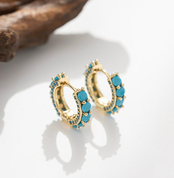 Zircon Hoop Earrings