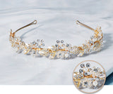 Retro Leaf Rhinestone Headband