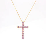 Pink Shine Brighter Cross Necklace