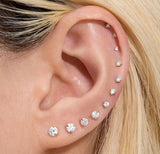 Radiance Stack 7 Pair Hypoallergenic CZ Stud Set
