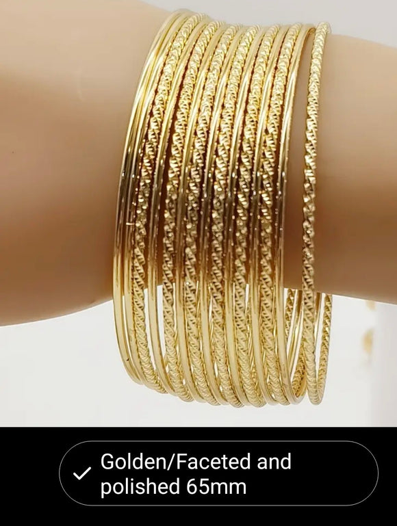 Golden Mirage Bangle Set