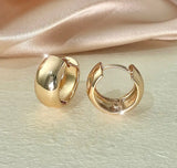 Luxe Dome Huggie Hoops