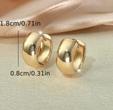 Luxe Dome Huggie Hoops