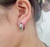 Luxe Dome Huggie Hoops