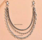 Edge Link Triple Layer Pocket Chain
