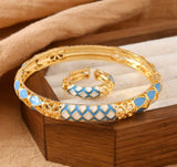 Golden Mirage Bangle and Ring Set