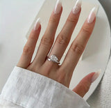 Radiance Teardrop Moissanite Ring 925 Sterling Silver or Gold Finish