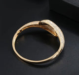 Teardrop Sparkle Bangle - Gold or Silver Finish