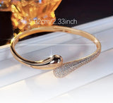 Teardrop Sparkle Bangle - Gold or Silver Finish