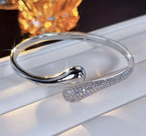 Teardrop Sparkle Bangle - Gold or Silver Finish