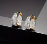Radiance Pavé Gold and Silver Hoop Earrings