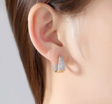 Radiance Pavé Gold and Silver Hoop Earrings