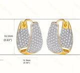 Radiance Pavé Gold and Silver Hoop Earrings