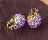 Radiant Amethyst Teardrop Hoop Earrings