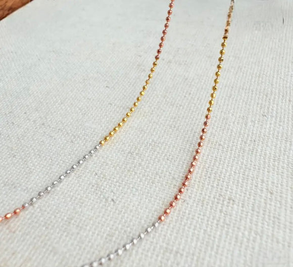 Trio Glow Beaded Chain Necklace