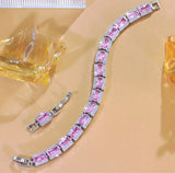 Pink Elegance Tennis Bracelet
