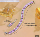 Pink Elegance Tennis Bracelet