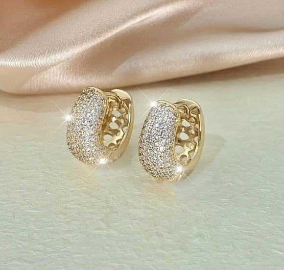 Radiance Pavé Huggie Hoops