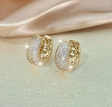 Radiance Pavé Huggie Hoops