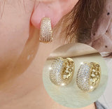 Radiance Pavé Huggie Hoops