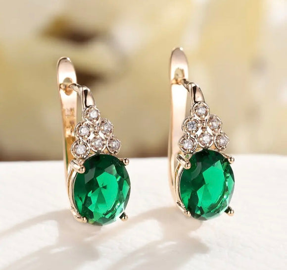 Emerald Elegance Drop Earrings