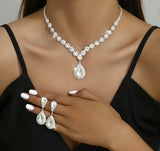 Luxurious Radiance Teardrop Jewelry Set