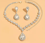 Luxurious Radiance Teardrop Jewelry Set