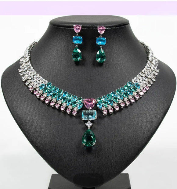 Aurora Radiance Necklace and Earring Set