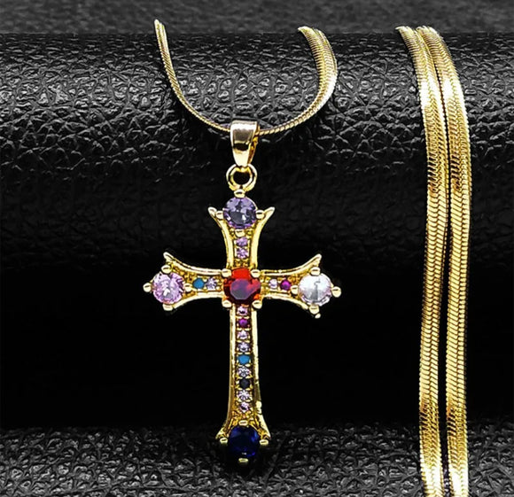 Eternal Light Cross Necklace