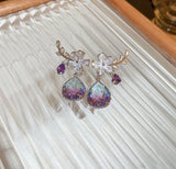 Amethyst Bloom Drop Earrings
