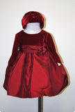 Baby Girls Long Sleeve Velvet/Taffeta Dress