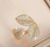 Radiant Petal Wrap Adjustable Ring