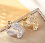 Radiant Petal Wrap Adjustable Ring