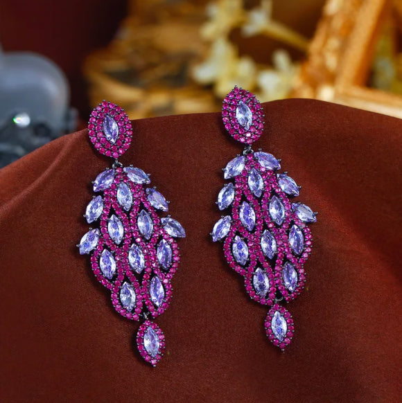 Fuschia Cascade Earrings