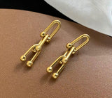 Modern Link Drop Earrings