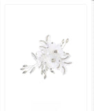 Floral Hair Accessory with Rhinestones and Alligator Clip