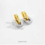 Bold Geometric Link Hoop Earrings