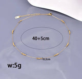 Minimal Beaded Chain Necklace – Adjustable Dainty Gold Necklace