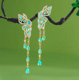 Serephina Turquoise Crystal Drop Earrings