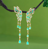 Serephina Turquoise Crystal Drop Earrings