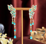 Serephina Turquoise Crystal Drop Earrings