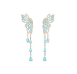 Serephina Turquoise Crystal Drop Earrings
